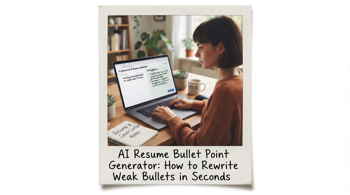 AI Resume Bullet Point Generator in action