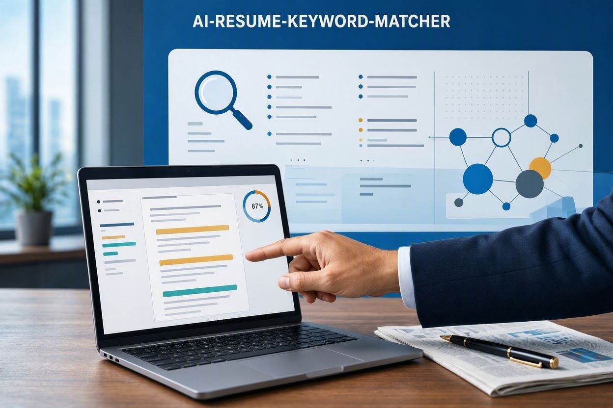 AI resume keyword matcher tool scanning job descriptions