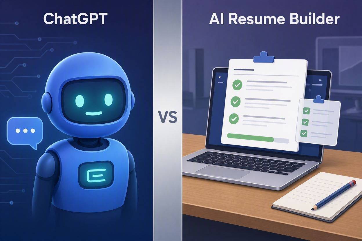 ChatGPT versus dedicated AI resume builder comparison test