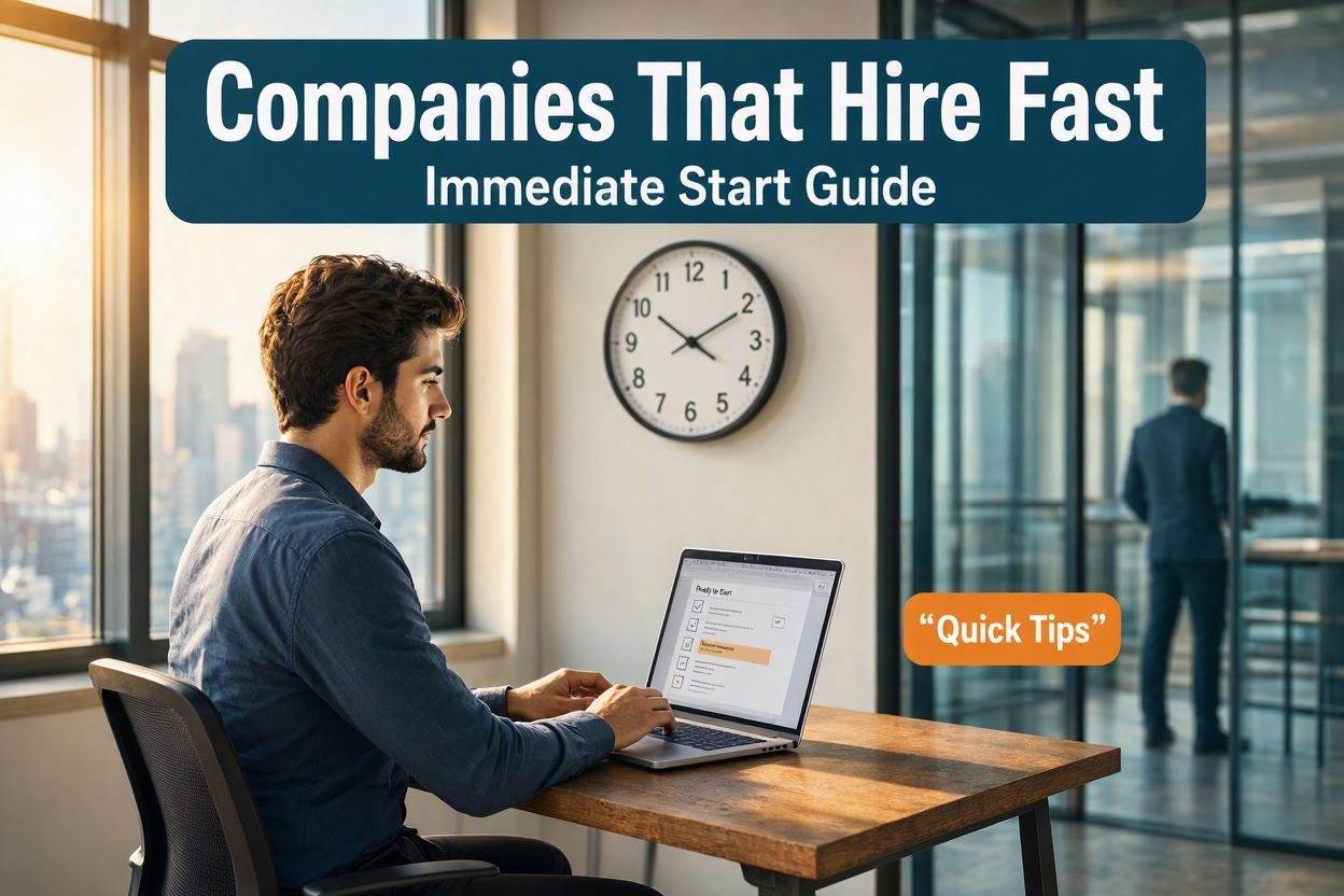 Top companies hiring fast with immediate start dates