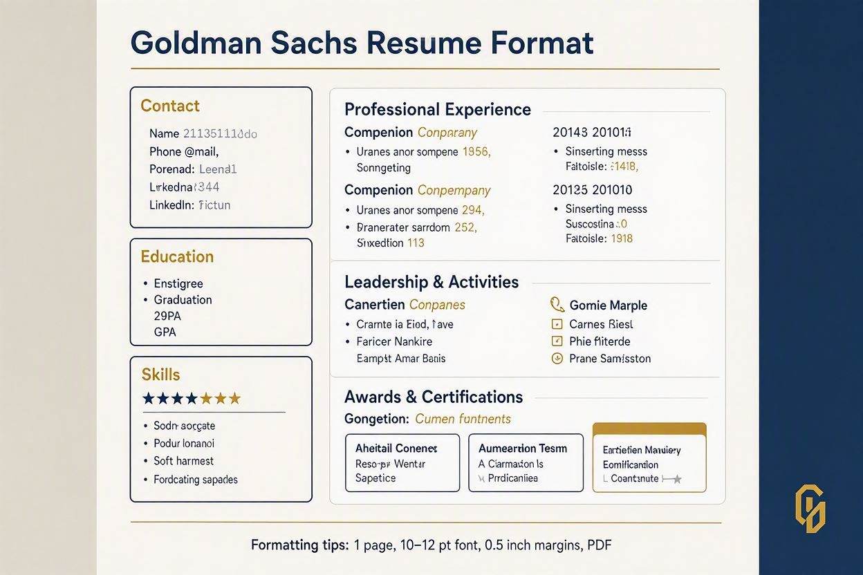 Goldman Sachs and Wall Street investment banking 1-page resume rules