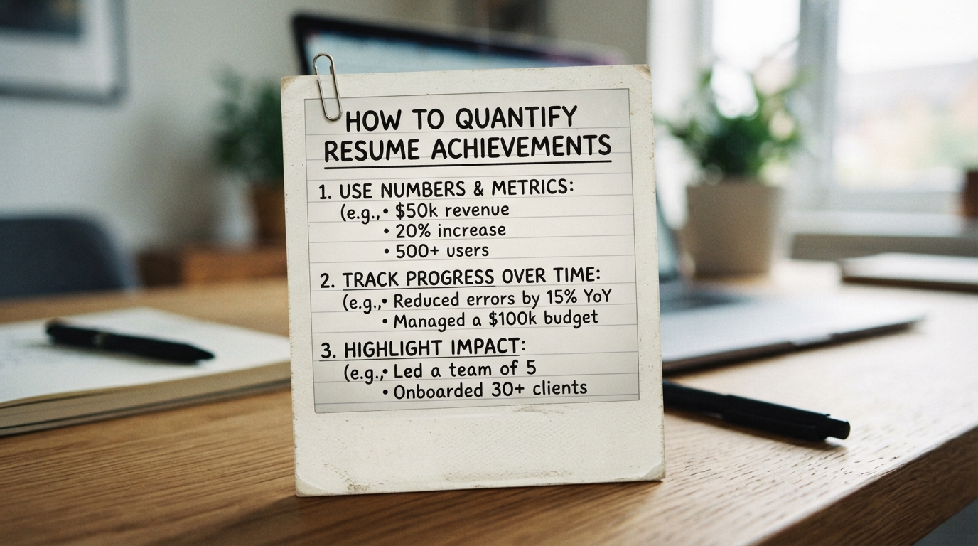 How to add numbers and metrics to non-sales resumes