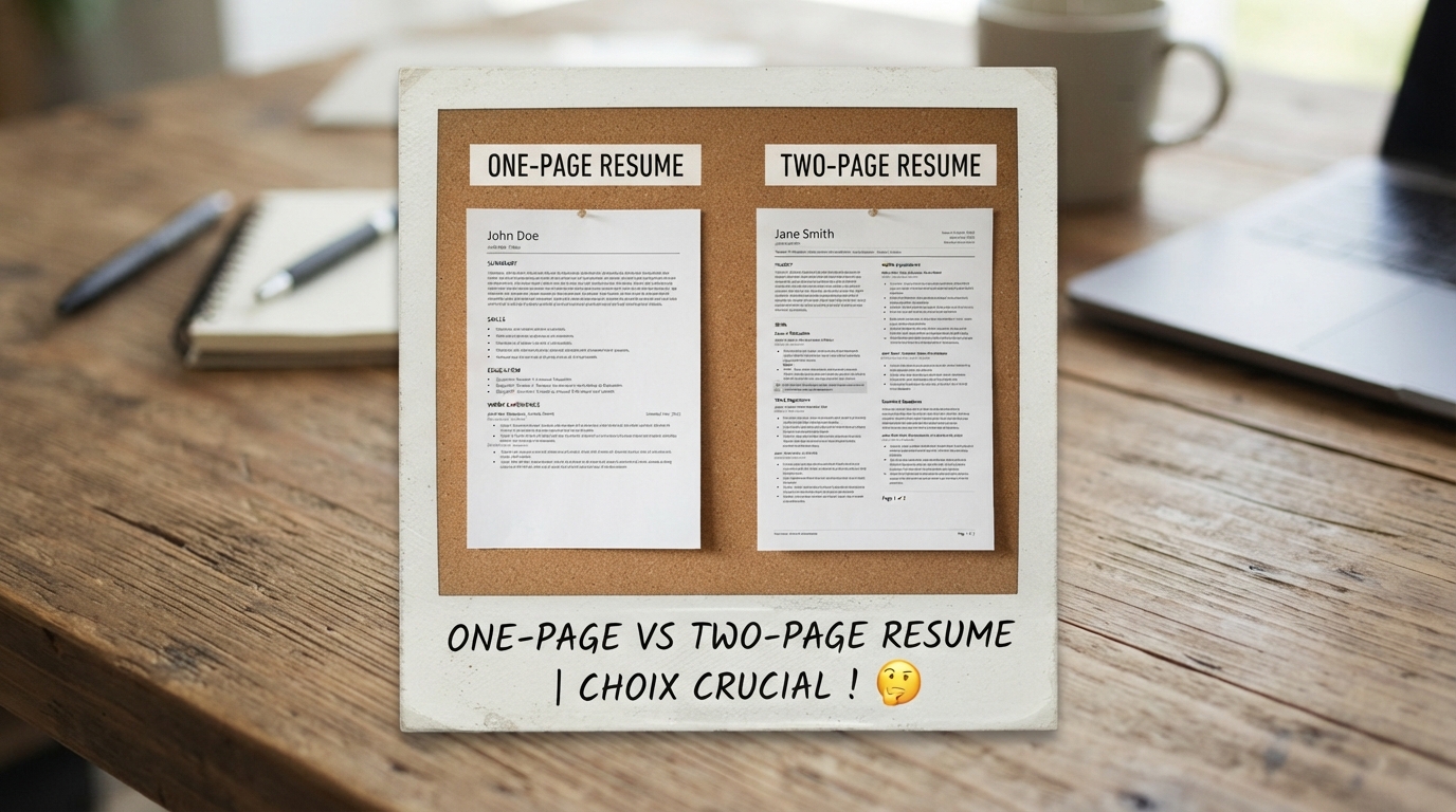 One page versus two page resume length comparison