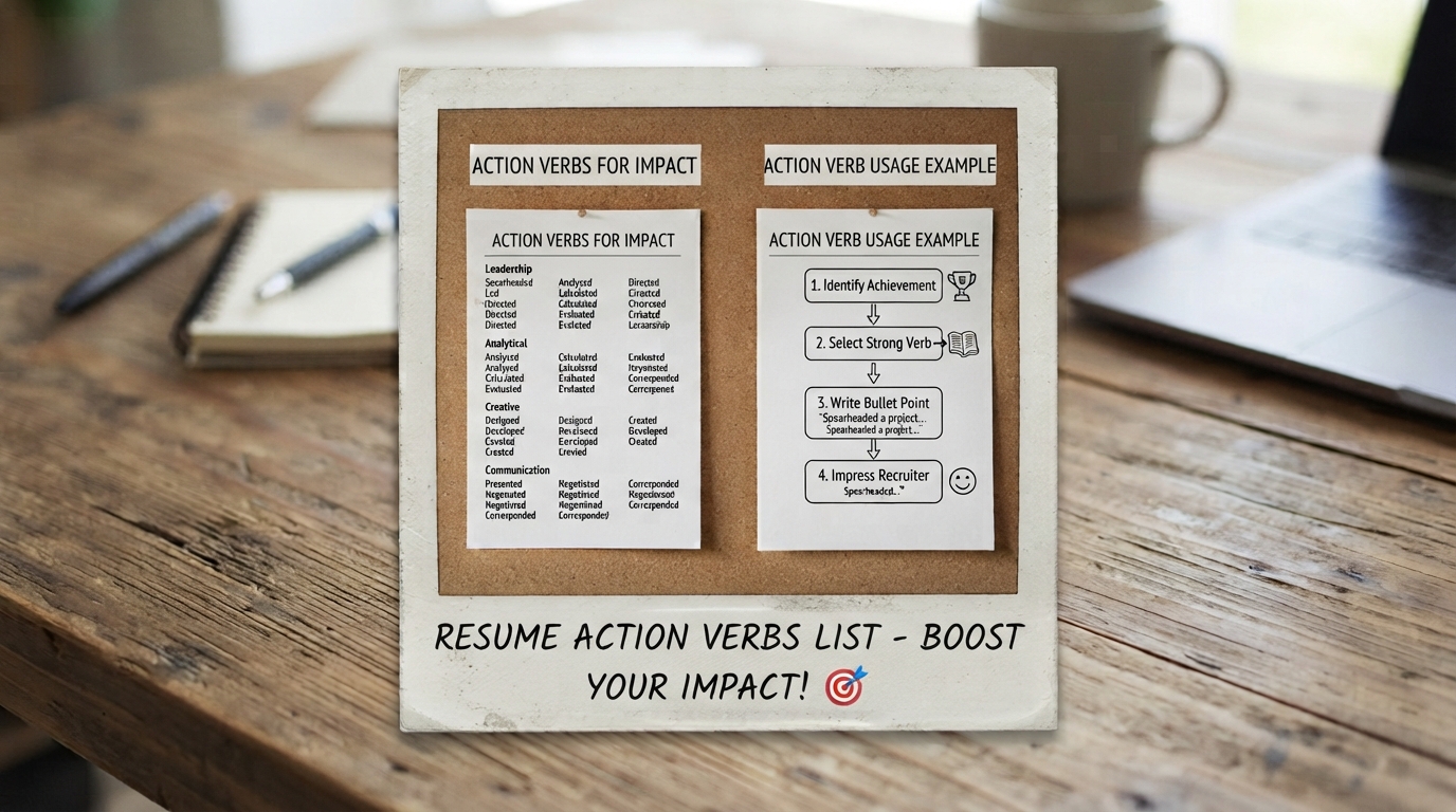 100+ High-Impact Resume Action Verbs list