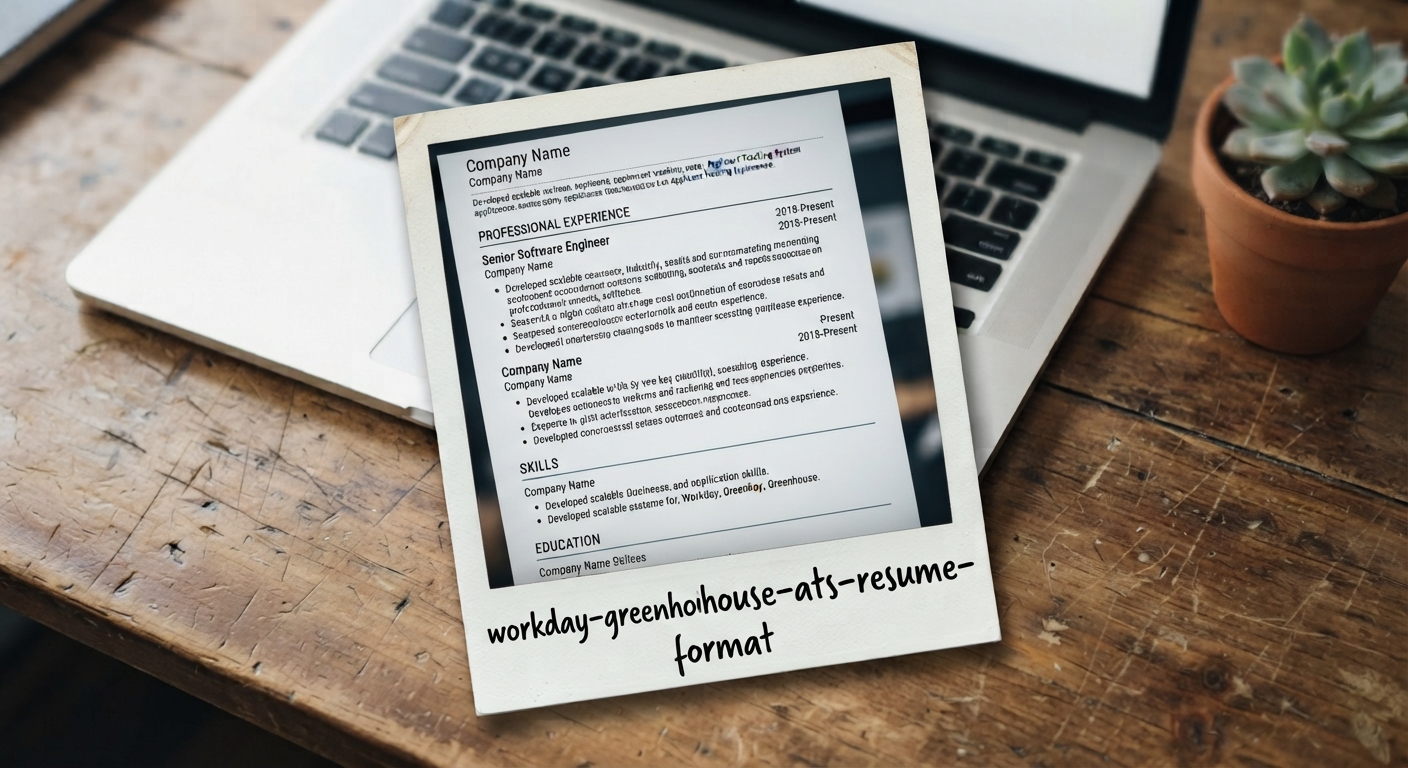 Workday ATS Resume Format